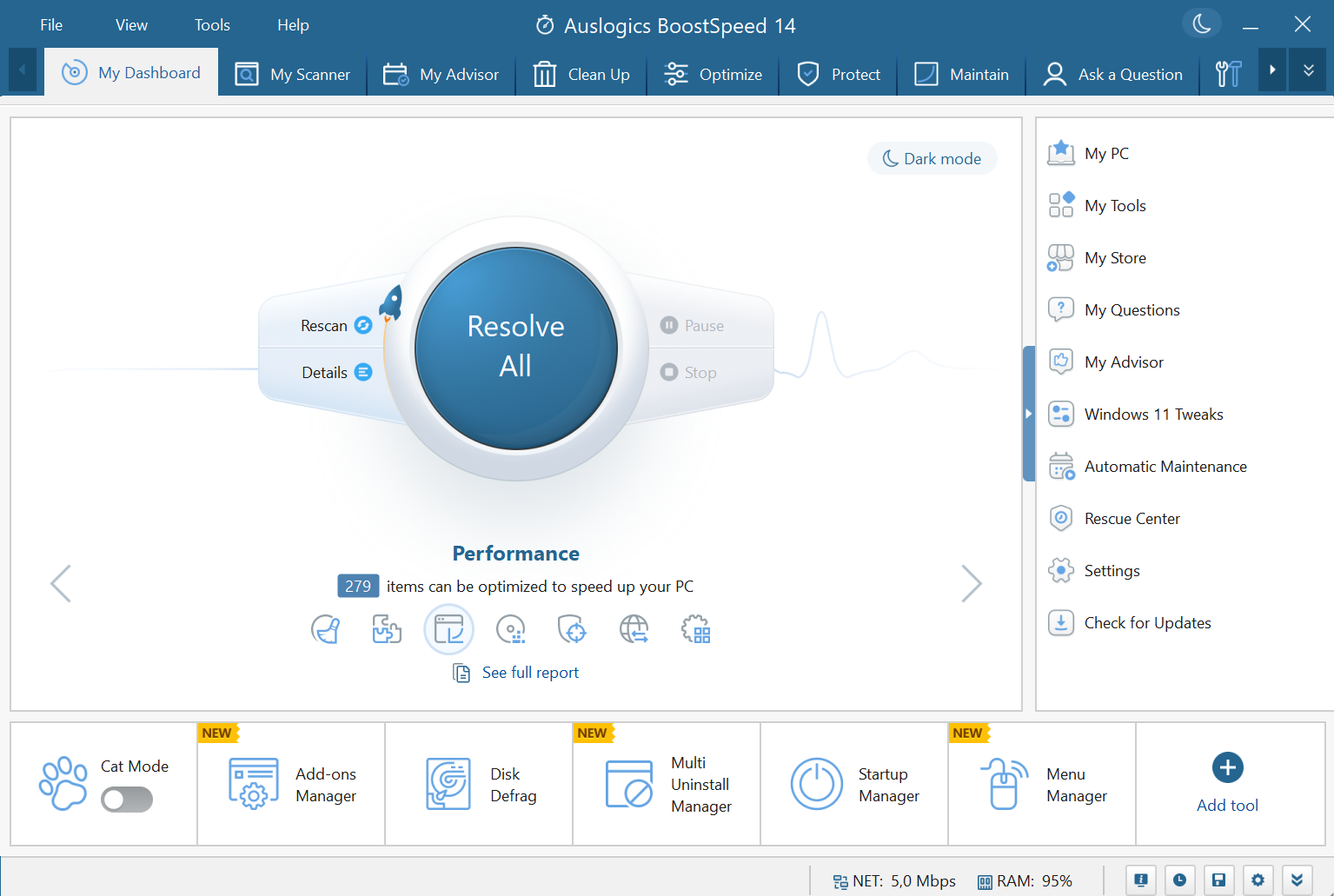 screenshot of Auslogics BoostSpeed
